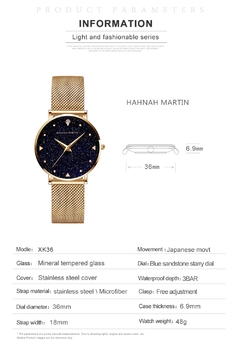 Relógio Elegante Hannah Martin HM-XK36 À prova d'Água na internet