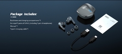 Fone de Ouvido QCY com 4 mic + enc 9d Estéreo HD 45ms baixa latência tws v5.2 Bluetooth - comprar online