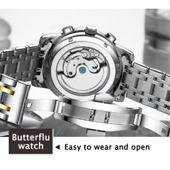 Relógio de Pulso Masculino POEDAGAR 805 Automático Pulseira de Couro - comprar online