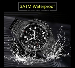 Relógio Militar WWOOR 8869 À Prova D' Água Aço Inoxidavel - loja online