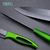 Faca para Cozinhar MYVIT Set lâmina preta punho verde na internet