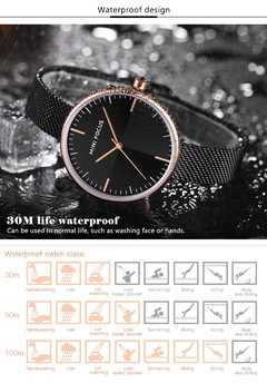 Relógio Feminino MINIFOCUS À Prova D' Água MF0275L Minimalista - ElaShopp.com