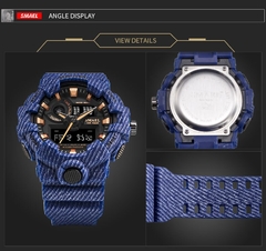 Relógio SMAEL 8001 Camuflagem Exército À Prova D´Água - loja online