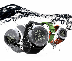 Lokmat relógio inteligente esporte à prova d'água pedômetros mensagem lembrete bluetooth natação ao ar livre homens smartwatch para ios telefone android - ElaShopp.com
