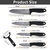 Facas de cozinha MYVIT facas de cerâmica com suporte 6 peças conjunto 3 na internet
