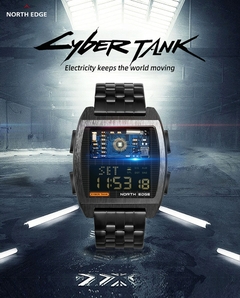 Relógio Digital Masculino Quadrado NORTH EDGE Impermeável 50M Esportivo na internet