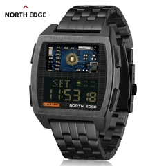Relógio Digital Masculino Quadrado NORTH EDGE Impermeável 50M Esportivo