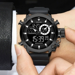 Relógio Masculino Militar WWOOR 8882BB Digital Esportivo Pulseira de Silicone À Prova D'Água - loja online