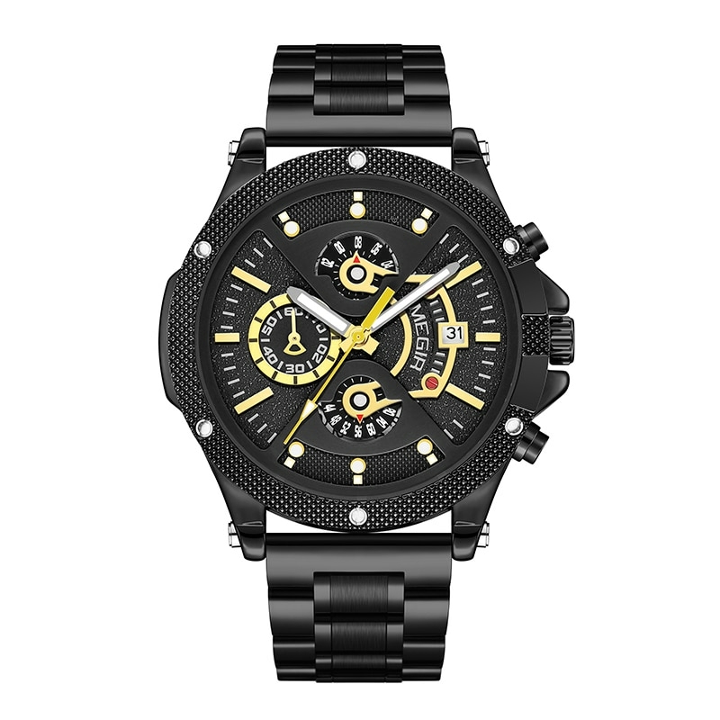 Rel gio de Quartzo Masculino MEGIR 2216 Prova D gua