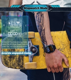 Relógio Digital Masculino Quadrado NORTH EDGE Impermeável 50M Esportivo - loja online