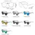 Óculos de sol Luxo Pequena ElaShopp Polarizada Unissex