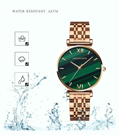 Relógio Feminino Hannah Martin HM-1521 Quartzo Pulseira de Couro À Prova D'Água - loja online