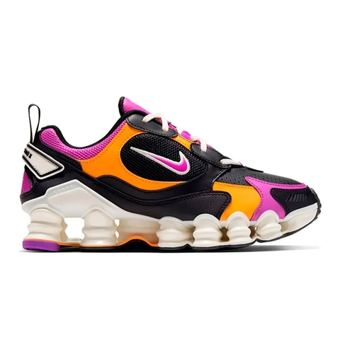 Tênis Nike Shox 12 Molas 2020 Branco Roxo e Laranja