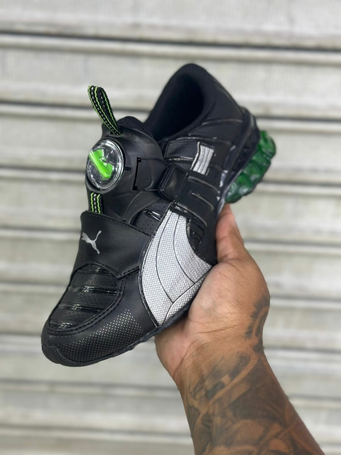 Puma disk preto e clearance verde