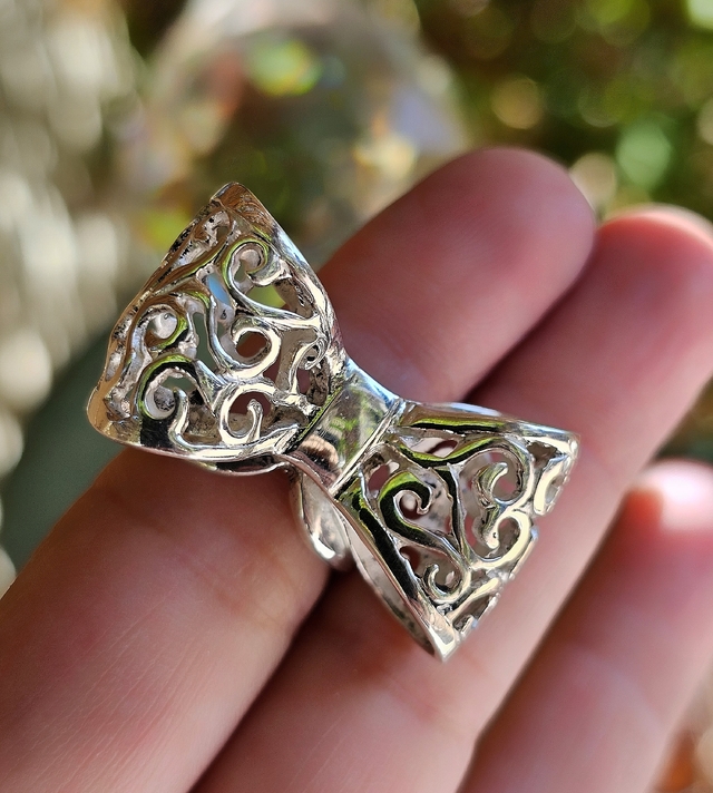 Anillo moño plata new arrivals