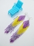 aros hippie chic violeta/amarillo - comprar online
