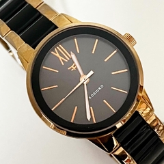 Reloj Kosiuko Dama tamano mediano combinado negro 843A