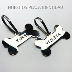 Chapitas huesito identificatorias perros con grabado 9643