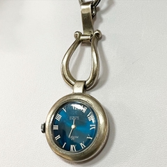 ANTIGUO Y HERMOSO RELOJ COLGANTE EN PLATA 925 FONDO AZUL en internet