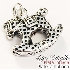 DIJE CABALLO CARRUSEL PLATA INFLADA ITALIANO 4243