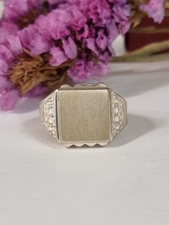 ANILLO SELLO HOMBRE PARA LETRAS PLATA 925 K2031 - comprar online