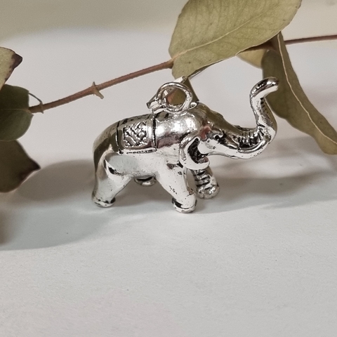 COLGANTE DIJE ELEFANTE EN ACERO BLANCO K1169 OUTLET