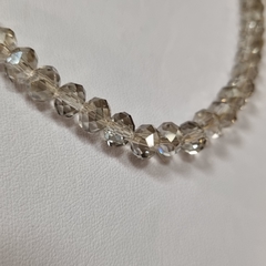 COLLAR DE CRISTAL DE ROCA FUME CON CIERRE MARINERO PLATA /6515 - comprar online