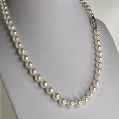 Collar perlas Majorica cierre en plata 7 mm 40cm T2114