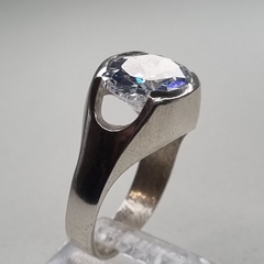 ANILLO HECHO A MANO CON IMPORTANTE CUBIC OVAL PLATA 925 SK894 - comprar online