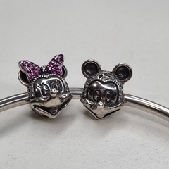 Pulsera Esclava estilo Pandora con Charm Minnie y Mickey Disney 9025 - tienda online