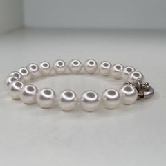 PULSERA PERLAS Y CIERRE PLATA 925 COD J615 en internet