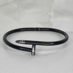 PULSERA ESCLAVA CON BISAGRA ESTILO CLAVO ACERO NEGRO 4559