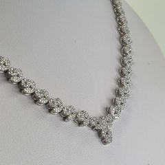 COLLAR GARGANTILLA PLATA Y CUBICS ITALIA CON PAVEE 3478 - DEBERNARDI - Joyeria Debernardi