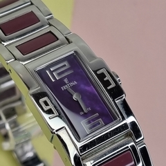 RELOJ FESTINA DAMA ACERO Y ESMALTE VIOLETA COD T776