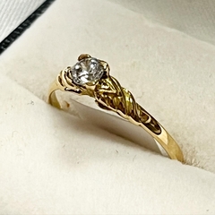 ANILLO ORO 18 SOLITARIO FINITO CUBIC SK951