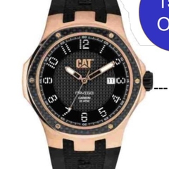 Reloj Cat acero Rose y silicona negro sumergible A5.191.21.119 - comprar online