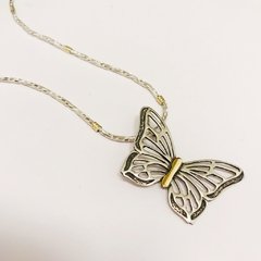 Dije Mariposa plata y oro 8853 - comprar online