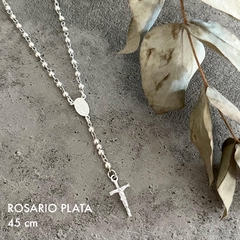 ROSARIO DE PLATA DE 45 cm K1882