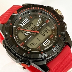 RELOJ ANADIGI EUROTIME EN CARBONO Y MALLA SILICONA 11/1146.00 ROJO