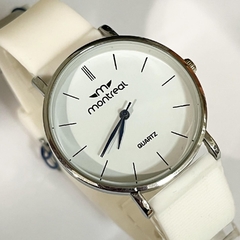 RELOJ MONTREAL ACERO Y SILICONA BLANCA MU712B