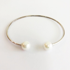 Pulsera plata y perlas Swarovski 8 MM 7998 - comprar online