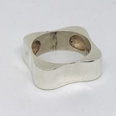 Anillo PLATA CUADRADO MEXICANO J879