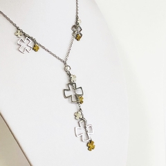 Collar italiano Morelatto plata y oro J253 - comprar online