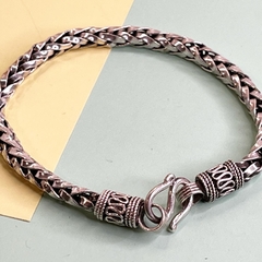 PULSERA PLATA TAILANDESA LABRADA TEJIDA VIKINGA 5135