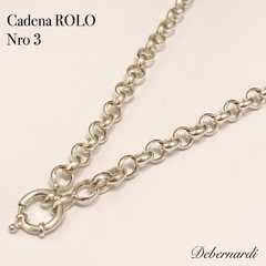 Cadena plata Rolo Nro 3 cod: K2266