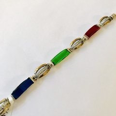 Pulsera Colombia con piedras naturales J966 - comprar online