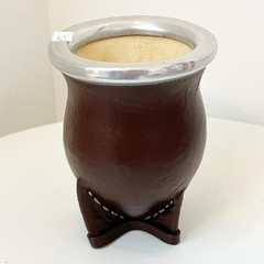 MATE BOCON CAMIONERO CUERO CALABAZA VIROLA ALUMINIO - comprar online