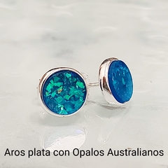 Aros plata con Opalos Australianos