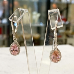 Aros pendientes Rosa de Francia plata