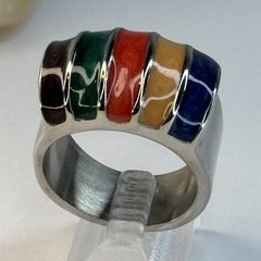 Anillo acero varios colores 6046